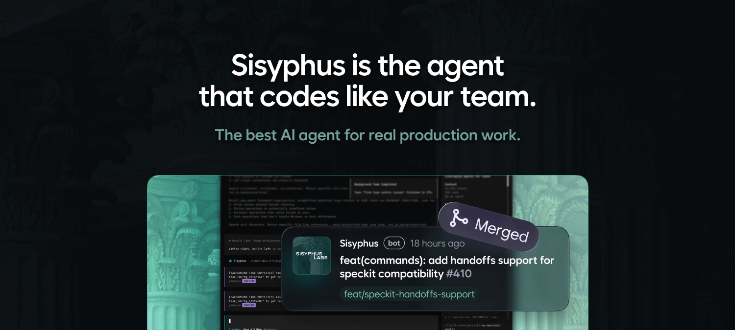 Sisyphus Labs - Sisyphus is the agent that codes like your team.